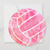 Doodle-Blume paisfarbenes Volleyball-Party Einladung (Vorderseite)