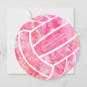 Doodle-Blume paisfarbenes Volleyball-Party Einladung (Vorderseite)