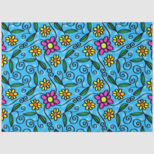 Doodle-Blume-Papiertaschentuch Seidenpapier