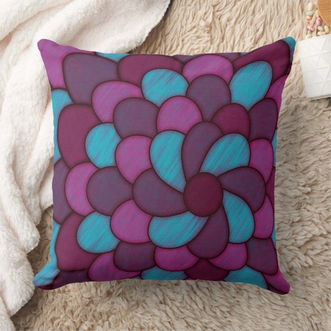 Doodle Blume Petals Kissen (Decke)