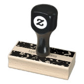 Doodle Blume Solid - Briefmarke aus Edelstahl Gummistempel (Stempel)