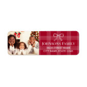 Doodle-Bogen-Foto karierte Rücksendeadresse (Vorne)