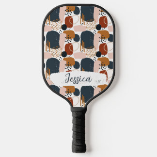Doodle Boho Pattern Custom Inital Pickleball Schläger