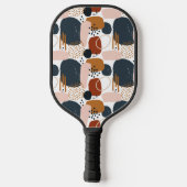 Doodle Boho Pattern Custom Inital Pickleball Schläger (Rückseite)