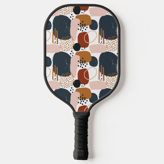 Doodle Boho Pattern Custom Inital Pickleball Schläger (Rückseite)