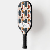 Doodle Boho Pattern Custom Inital Pickleball Schläger (Links)