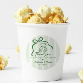 Doodle Bow Whimsical Baby Dusche Runder Aufkleber