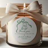 Doodle Bow Whimsical Baby Dusche Runder Aufkleber