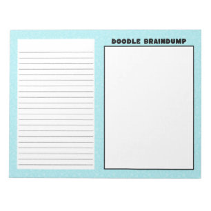 Doodle & Braindump Notepad (Türkis) Notizblock