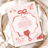 Doodle Brunch Bow Bow Baby Showbücher für Baby Begleitkarte
