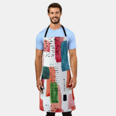 Doodle Brush: Orange Blue Schürze (Getragen)