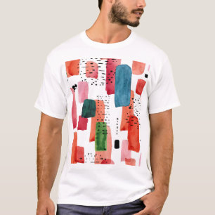 Doodle Brush: Orange Blue T-Shirt