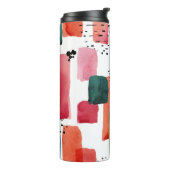 Doodle Brush: Orange Blue Thermosbecher (Nach links gedreht)