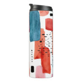 Doodle Brush: Orange Blue Thermosbecher (Nach rechts gedreht)