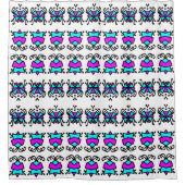 Doodle-Bug-Blume Duschvorhang (Vorderseite)