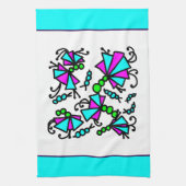 Doodle Bug Blume Geschirrtuch (Vertikal)