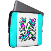 Doodle Bug Blume Laptopschutzhülle (Vorne Rechts)