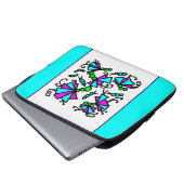 Doodle Bug Blume Laptopschutzhülle (Vorne Knopf)