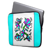 Doodle Bug Blume Laptopschutzhülle (Vorderseite Links)