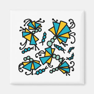 Doodle Bug Blume Magnet