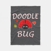 Doodle Bug Funny Doodle Ladybug Fleecedecke (Vorderseite)