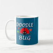 Doodle Bug Funny Doodle Ladybug Kaffeetasse (Links)
