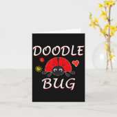 Doodle Bug Funny Doodle Ladybug Karte (Gelbe Blume)