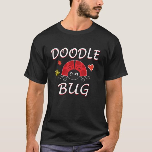 Doodle Bug Funny Doodle Ladybug T-Shirt (Vorderseite)