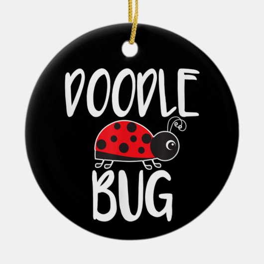 Doodle Bug Ladybug Funny Doodle Keramik Ornament (Vorne)