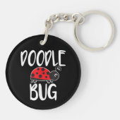 Doodle Bug Ladybug Funny Doodle Schlüsselanhänger (Rückseite)