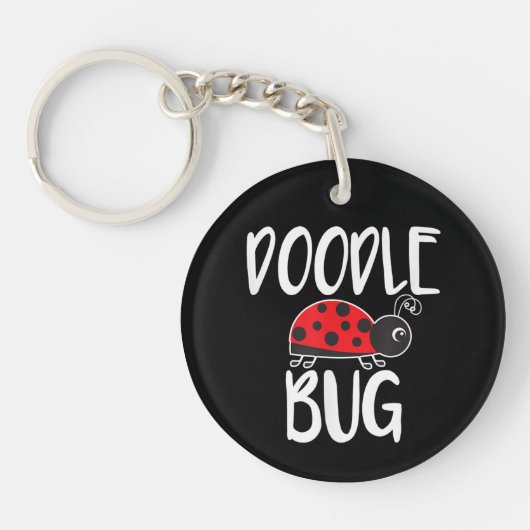 Doodle Bug Ladybug Funny Doodle Schlüsselanhänger (Vorderseite)