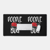 Doodle Bug Ladybug Funny Doodle Schreibtischunterlage (Tastatur & Maus)