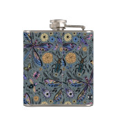 Doodle-Bugs auf Schiefergrau Flachmann (Rückseite)