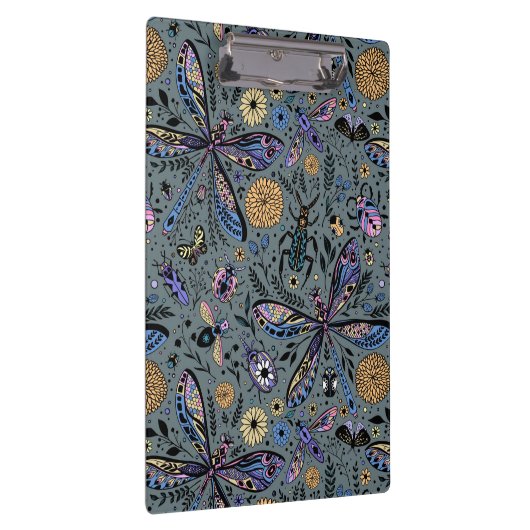 Doodle-Bugs auf Schiefergrau Klemmbrett (Rechts)