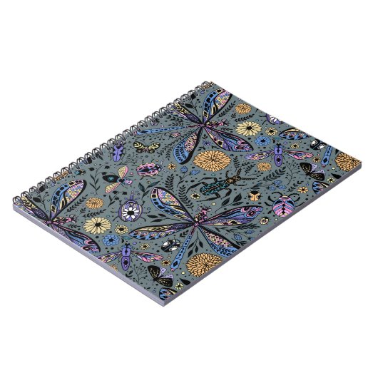 Doodle-Bugs auf Schiefergrau Notizblock (Linke Seite)