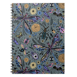 Doodle-Bugs auf Schiefergrau Notizblock