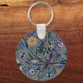 Doodle-Bugs auf Schiefergrau Schlüsselanhänger (Vorderseite)