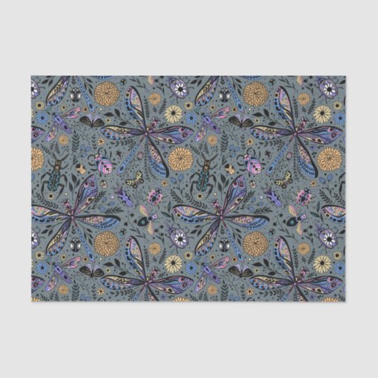 Doodle-Bugs auf Schiefergrau Seidenpapier (Vorderseite)