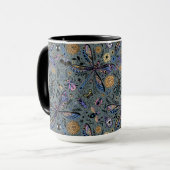 Doodle-Bugs auf Schiefergrau Tasse (Vorderseite Links)