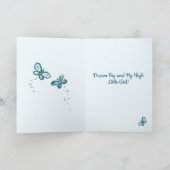 Doodle Bugs Schmetterlinge - blau - Kindergeburtst Karte (Innenseite)