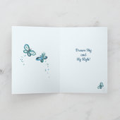 Doodle Bugs Schmetterlinge - blau - Kindergeburtst Karte (Innenseite)
