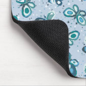 Doodle Bugs Schmetterlinge - blau - Kindermuster. Mousepad (Ecke)