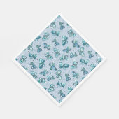 Doodle Bugs Schmetterlinge - blau - Kinderparty. Serviette (Ecke)