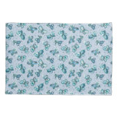 Doodle Bugs Schmetterlinge - blau - nahtloses Must Kissenbezug (Rückseite)