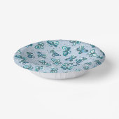 Doodle Bugs Schmetterlinge - blau - nahtloses Must Pappteller (Gewinkelt)