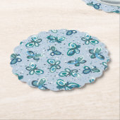 Doodle Bugs Schmetterlinge - blau - nahtloses Must Untersetzer (angewinkelt)