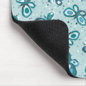 Doodle Bugs Schmetterlinge - Türkis - Kindermuster Mousepad (Ecke)