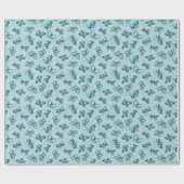 Doodle Bugs Schmetterlinge - türkis - Muster. Geschenkpapier (Flach)