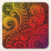 Doodle Burst Paper Untersetzer (Vorderseite)