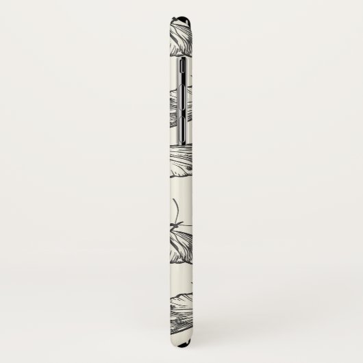 Doodle Butterfly/Moth Pattern Case-Mate iPhone Hülle (Hinten/Links)